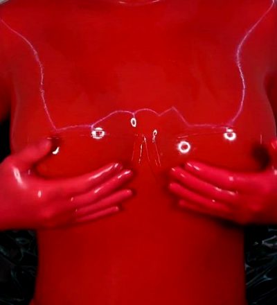 100% Red Rubber Boobs