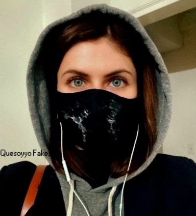 Alexandra Daddario with her mask (Quesoyyo Fakes)