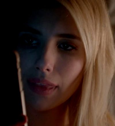 Emma Roberts Lip Biting, Showing Tongue On Scream Queens