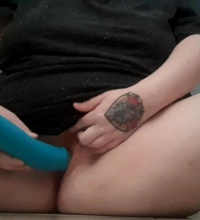 Fucking Myself With My Big Blue Vibrator