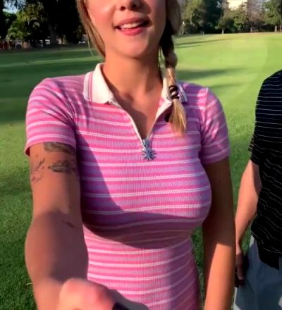 Gabbie Carter At The Golf Course