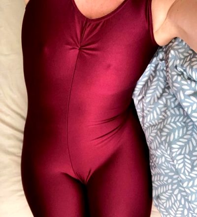 Quick Close Up Selfie In My Burgundy Catsuit.
