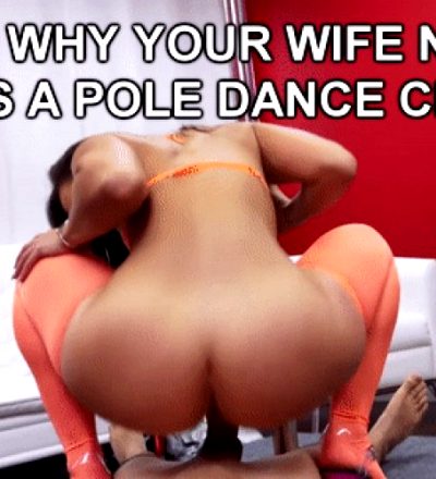 SHE GOES UP AND DOWN ON HIS POLE!